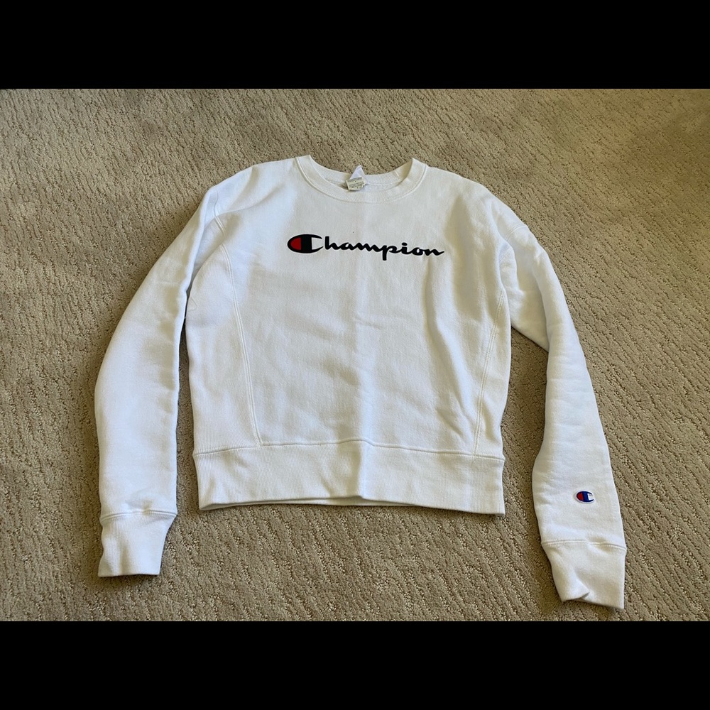 White champion crew neck